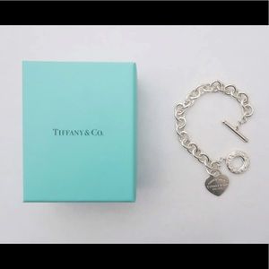 100% Authentic Tiffany Toggle & Heart Tag Bracelet